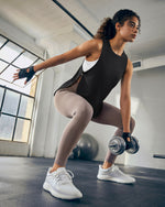 G4Free - G4Free UPF 50+ High Neck Loose Fit Side Slit Muscle Tank for Workout -GF26L990A001A-S-GF26L990A001B-M-GF26L990A001C-L-GF26L990A001D-XL-GF26L990A001E-XXL