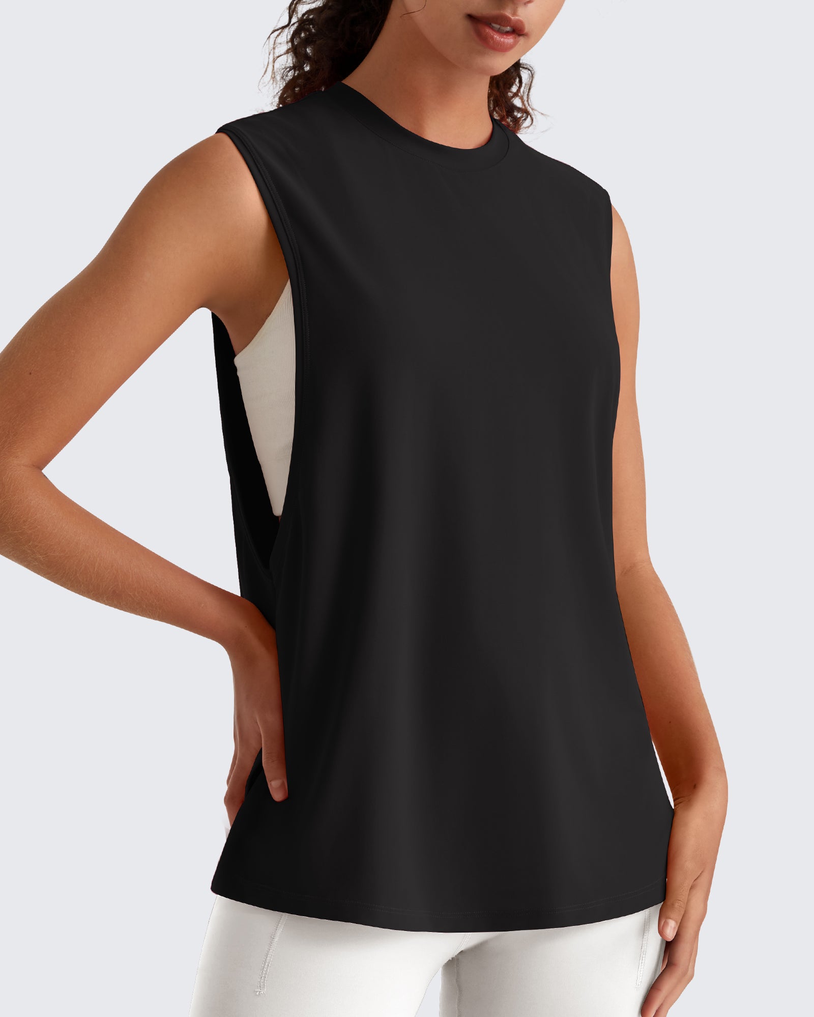 G4Free - G4Free UPF 50+ Loose Fit Muscle Tank for Running & Hiking -GF26L948A001F-XS-GF26L948A001A-S-GF26L948A001B-M-GF26L948A001C-L-GF26L948A001D-XL