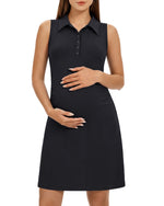 G4Free - G4Free UPF 50+ Maternity Tennis Dress – Button Front -GF26VY972A001A-S-GF26VY972A001B-M-GF26VY972A001C-L-GF26VY972A001D-XL-GF26VY972A001E-XXL