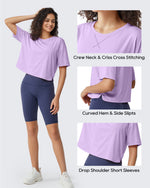 G4Free - G4Free UPF 50+ Quick Dry Boxy Crop Tee -GF25K466AA-S-GF25K466AB-M-GF25K466AC-L-GF25K466AD-XL-GF25K466AE-XXL