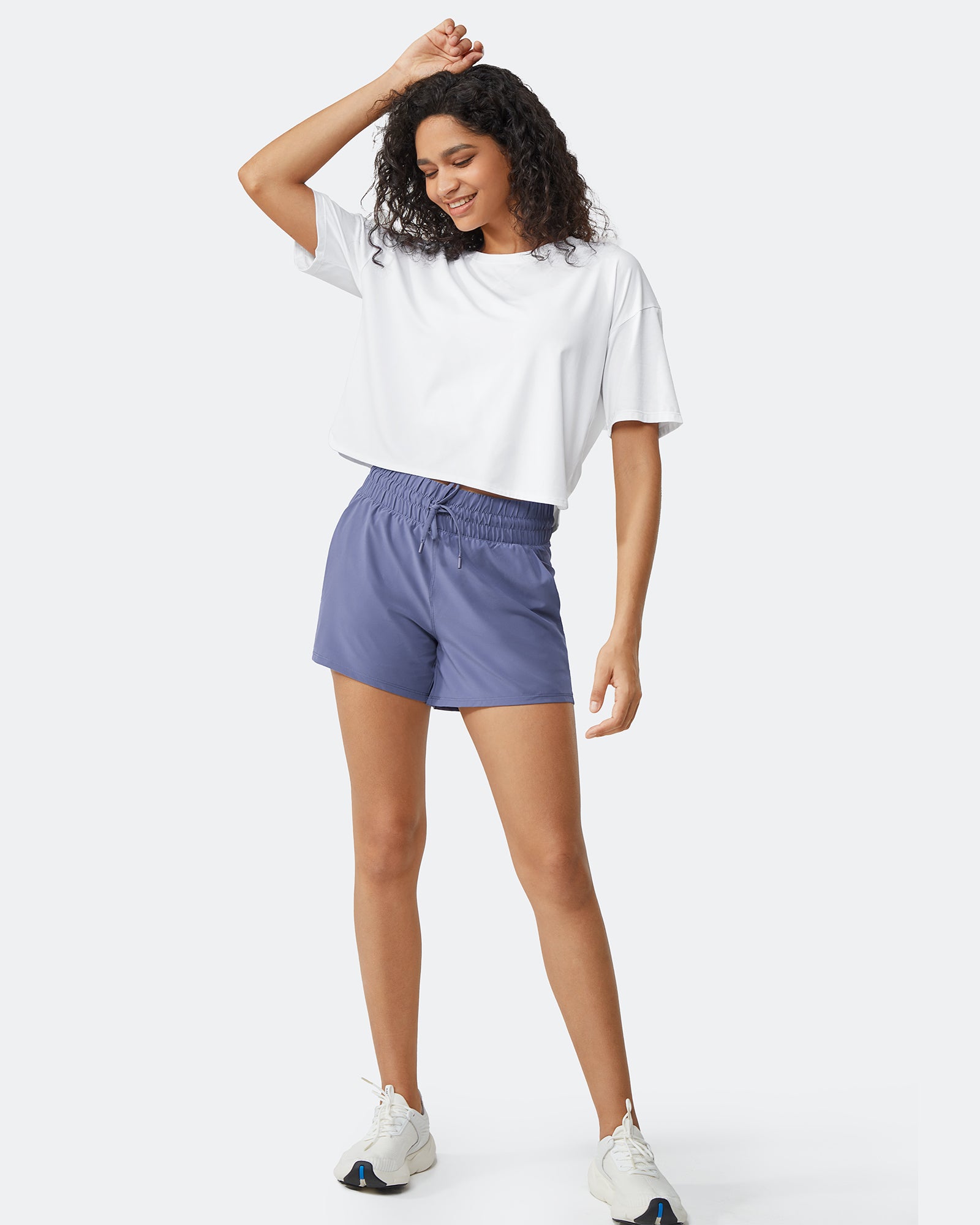 G4Free - G4Free UPF 50+ Quick Dry Boxy Crop Tee -GF25K466AA-S-GF25K466AB-M-GF25K466AC-L-GF25K466AD-XL-GF25K466AE-XXL