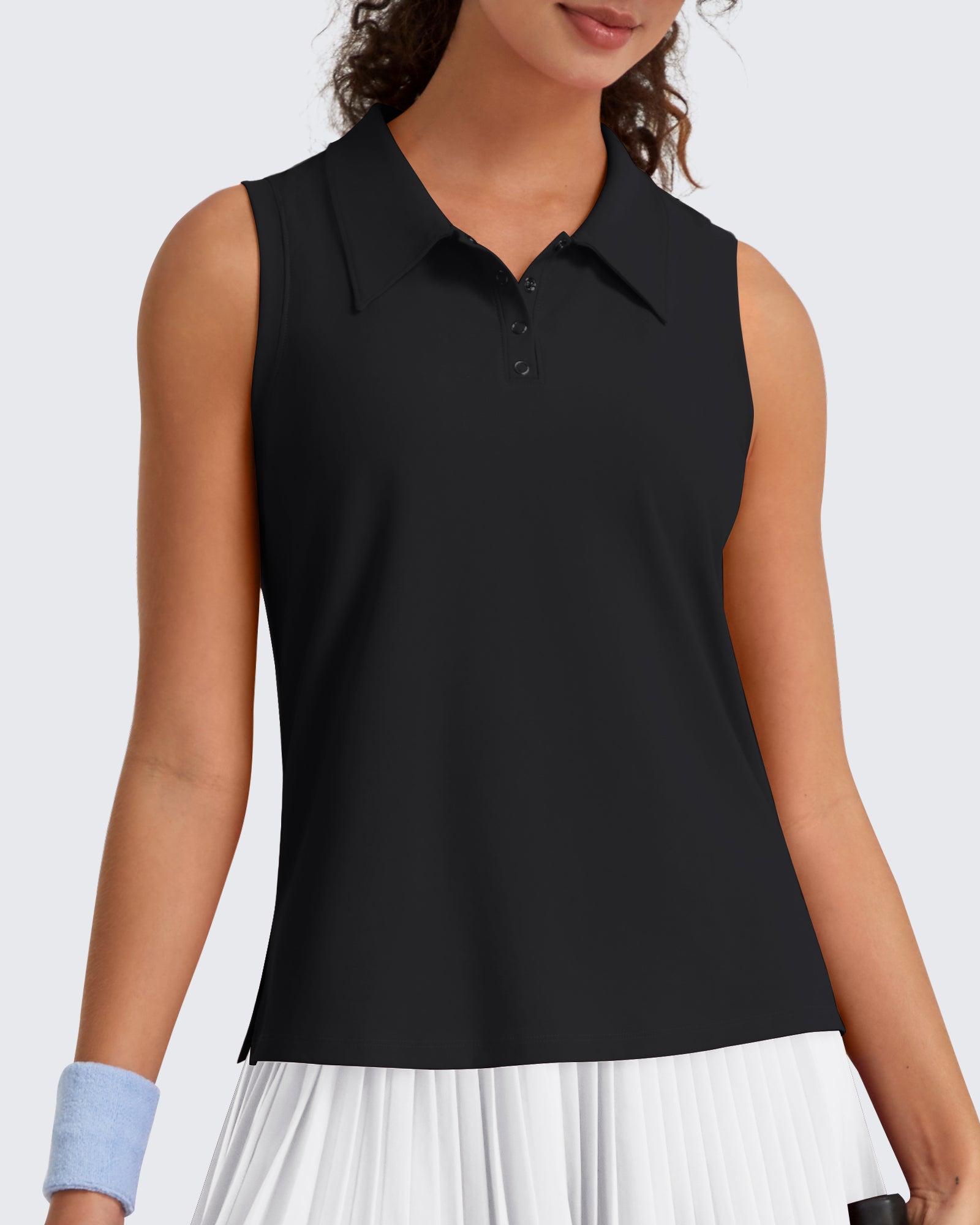 G4Free - G4Free UPF 50+ Sleeveless Golf Polo with Side Slit – Quick Dry -GF26L973A001A-S-GF26L973A001B-M-GF26L973A001C-L-GF26L973A001D-XL-GF26L973A001E-XXL