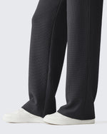 G4Free - G4Free Waffle Wide Leg Pull On Dress Pants High Waisted Stretchy -GF26J871A001A-S-GF26J871A001B-M-GF26J871A001C-L-GF26J871A001D-XL-GF26J871A001E-XXL