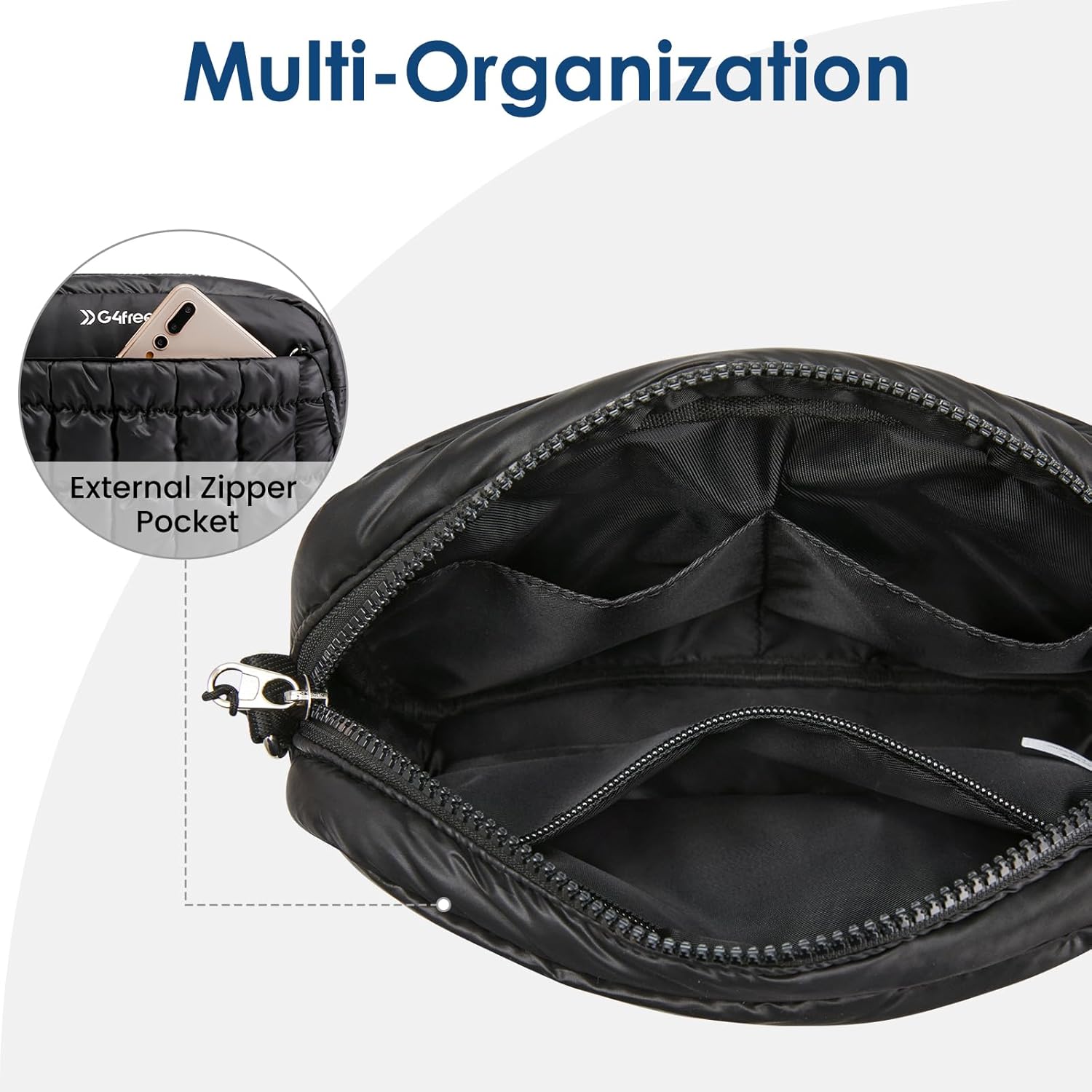 G4Free - G4Free Women Quilted Clutch Puffer Crossbody Bag -TN24B445A-TN24B445B-TN24B445C