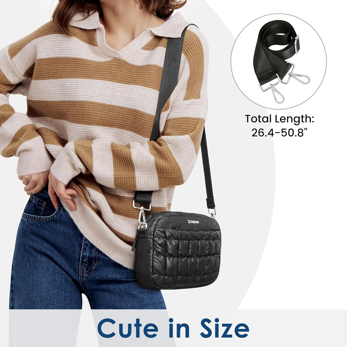 G4Free - G4Free Women Quilted Clutch Puffer Crossbody Bag -TN24B445A-TN24B445B-TN24B445C
