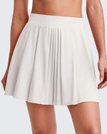 G4Free - High-Rise Pleated A Line Athletic Skorts -GF25H413DA-S