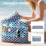 G4Free - Large Foldable Waterproof Sandproof Beach Tote Bag with Zipper -TN25B596D-TN25B596B-TN25B596C-TN25B596A