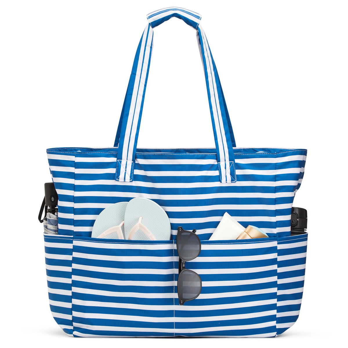 G4Free - Large Foldable Waterproof Sandproof Beach Tote Bag with Zipper -TN25B596D-TN25B596B-TN25B596C-TN25B596A