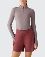 G4Free - Lightbreeze UPF 50+ Sun Thumbholes Quater Zip Shirts -GF26B881A001F-XS