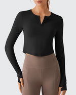 G4Free - Lightbreeze V Neck UPF 50+ Thumbholes Long Sleeve -GF26B886B005A-S