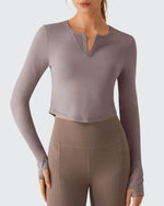 G4Free - Lightbreeze V Neck UPF 50+ Thumbholes Long Sleeve -GF26B886B005A-S