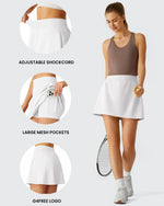 G4Free - Lightweight 2 Pockets Inner Shorts Tennis Skirts 15 -GF26H879A001A-S-GF26H879A001B-M-GF26H879A001C-L-GF26H879A001D-XL-GF26H879A001E-XXL
