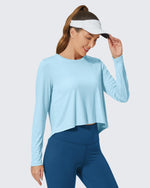 G4Free - Lightweight Cropped Workout Sun Long Sleeve Tops -GF24B209AA-S-GF24B209AB-M-GF24B209AC-L-GF24B209AD-XL-GF24B209AF-XS