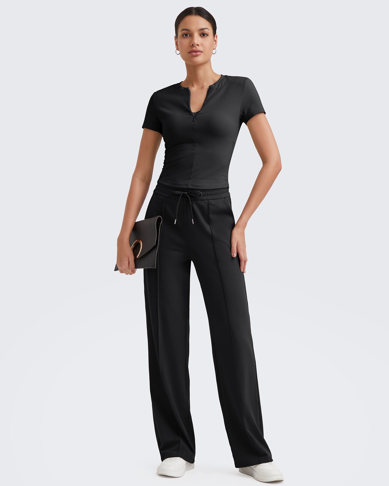 G4Free - Loose Front Pleats Drawstring Casual Pants -GF24J310AA-S-GF24J311AA-S-GF24J312AA-S-GF24J310AB-M-GF24J311AB-M