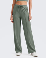G4Free - Loose Front Pleats Drawstring Casual Pants -GF24J310EA-S