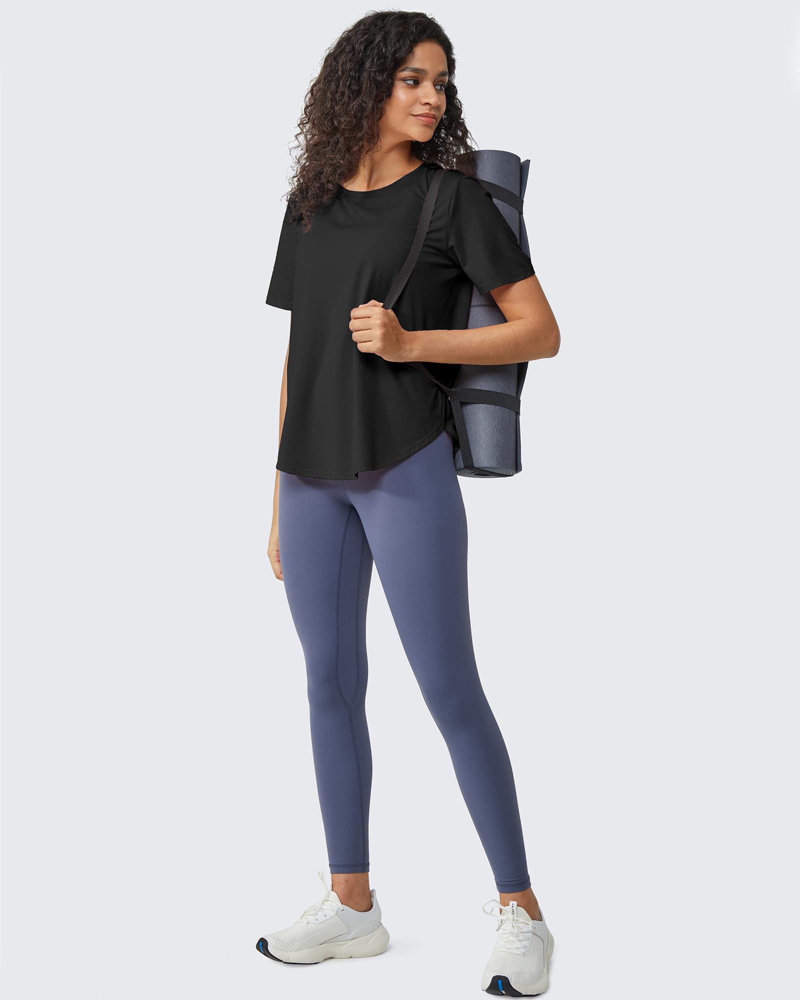 G4Free - Loose Hip Length Short Sleeve Workout Tops -GF24B198AA-S-GF24B198AB-M-GF24B198AC-L-GF24B198AD-XL-GF24B198AE-XXL