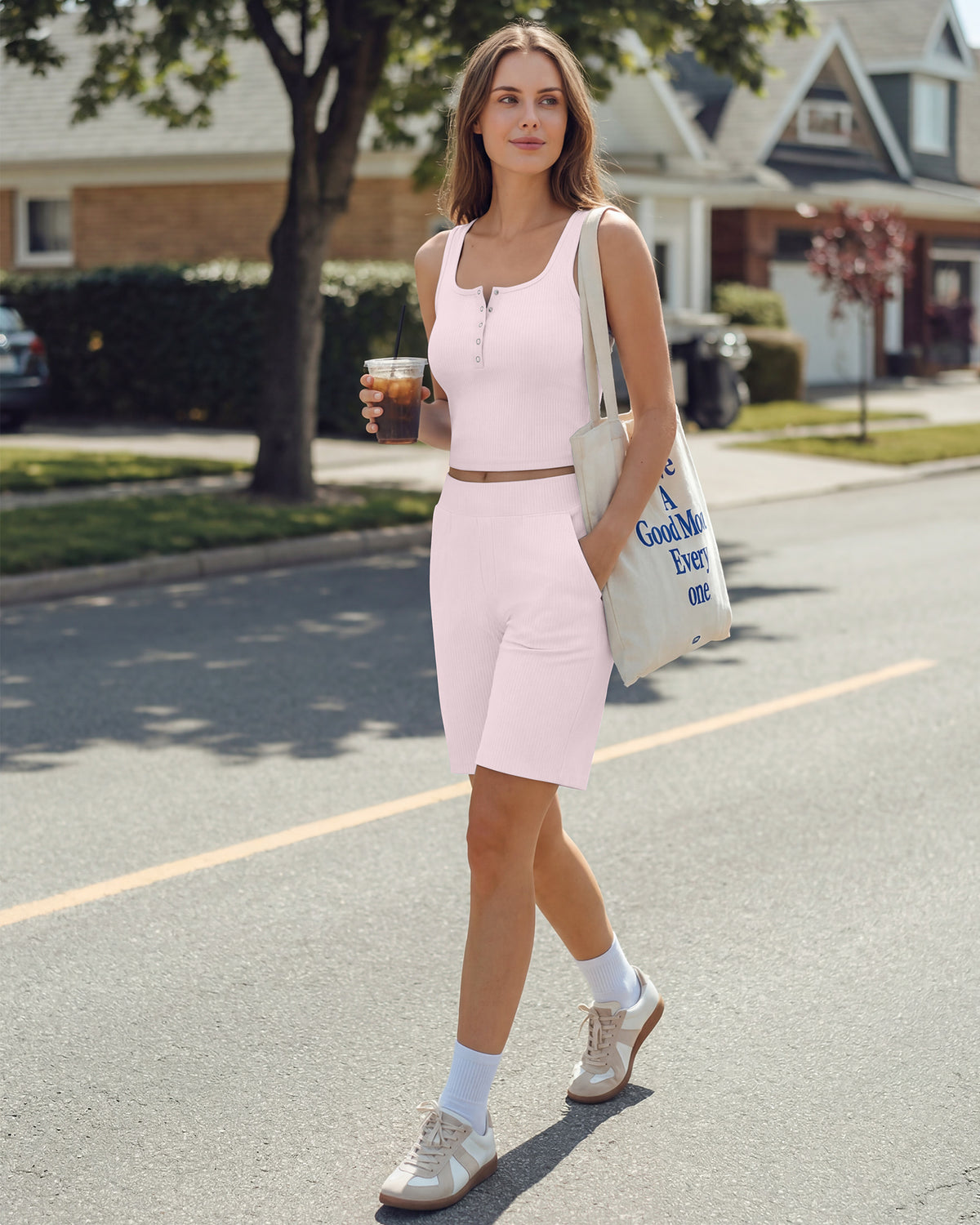 G4Free - Neck Sleeveless Crop Tops G4Free Ribbed Cropped Henley Tank Top -GF26L979A001F-XS-GF26L979A001A-S-GF26L979A001B-M-GF26L979A001C-L-GF26L979A001D-XL
