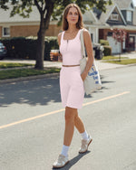 G4Free - Neck Sleeveless Crop Tops G4Free Ribbed Cropped Henley Tank Top -GF26L979A001F-XS-GF26L979A001A-S-GF26L979A001B-M-GF26L979A001C-L-GF26L979A001D-XL