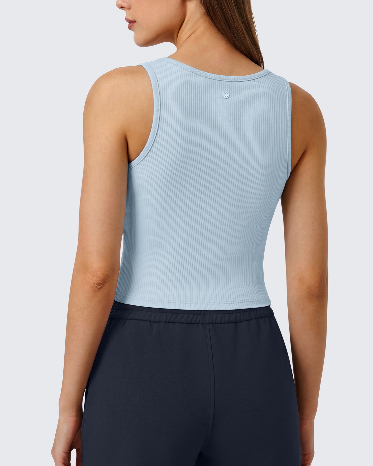 G4Free - Neck Sleeveless Crop Tops G4Free Ribbed Cropped Henley Tank Top -GF26L979A001F-XS-GF26L979A001A-S-GF26L979A001B-M-GF26L979A001C-L-GF26L979A001D-XL