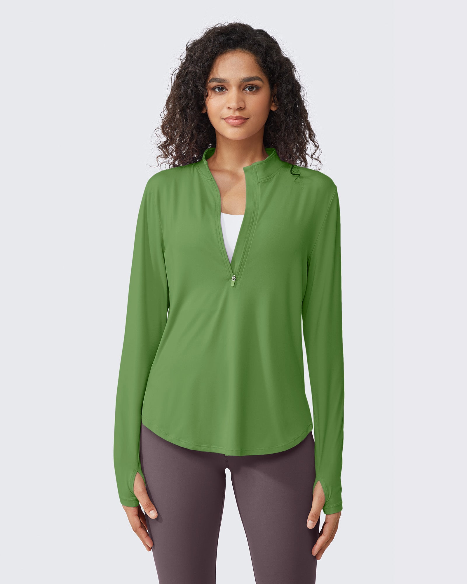 G4Free - Quick Dry High Neck Sun Half Zip Tops -GF23B126KF-XS