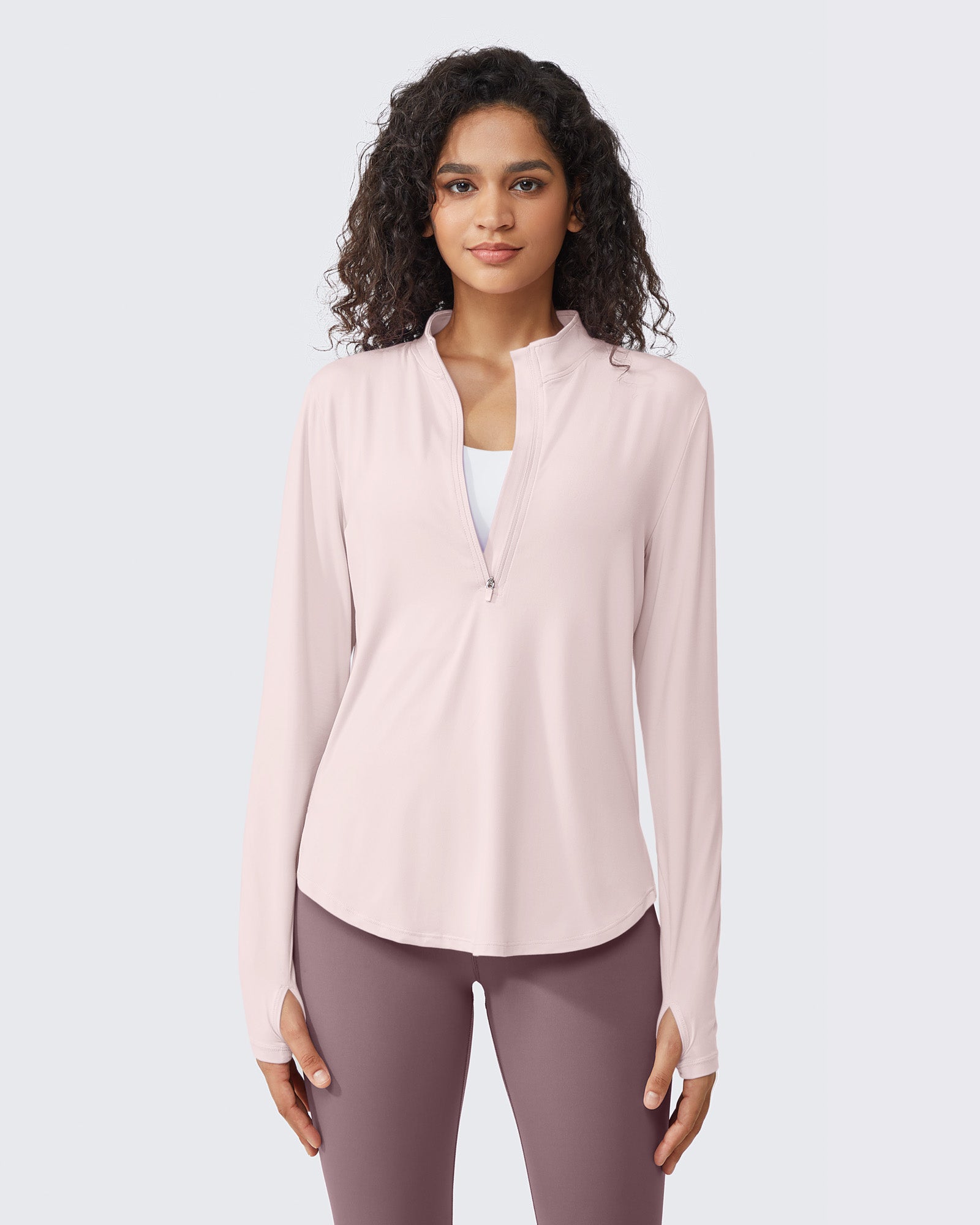 G4Free - Quick Dry High Neck Sun Half Zip Tops -GF23B126TF-XS