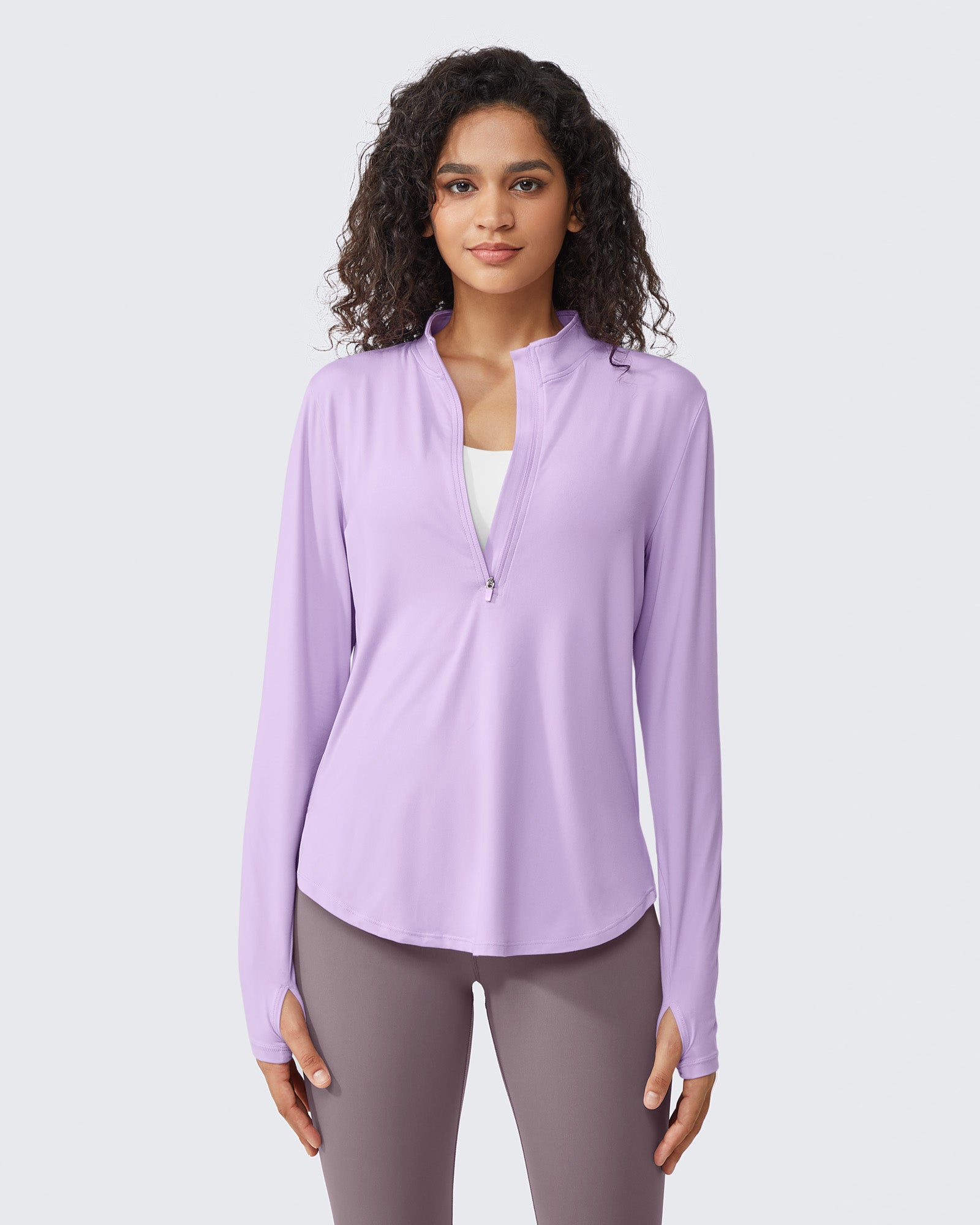 G4Free - Quick Dry High Neck Sun Half Zip Workout Tops -GF23B126KF-XS-GF23B126KA-S-GF23B126KB-M-GF23B126KC-L-GF23B126KD-XL