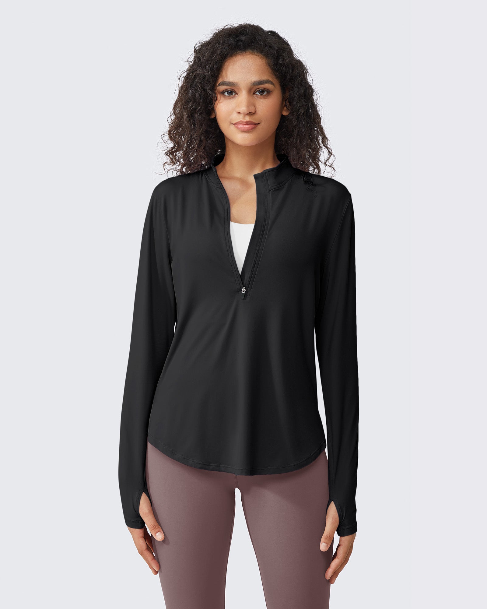 G4Free - Quick Dry High Neck Sun Half Zip Workout Tops -GF23B126KF-XS-GF23B126KA-S-GF23B126KB-M-GF23B126KC-L-GF23B126KD-XL