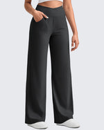 G4Free - Ribbed Cross High-Waist Wide Leg Pants -GF25J505AF-XS-GF25J506AF-XS-GF25J507AF-XS-GF25J505AA-S-GF25J506AA-S