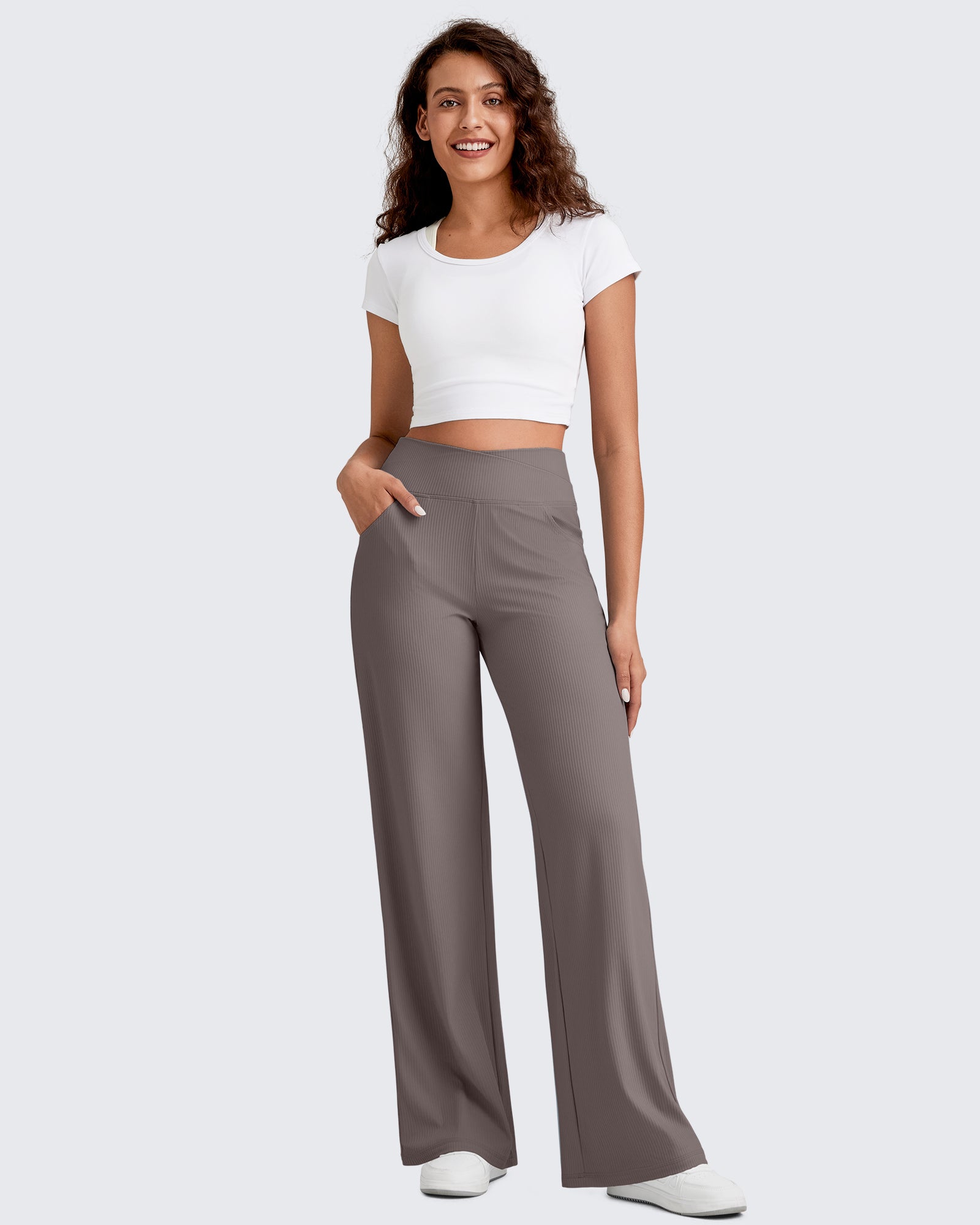 G4Free - Ribbed Cross High-Waist Wide Leg Pants -GF25J505AF-XS-GF25J506AF-XS-GF25J507AF-XS-GF25J505AA-S-GF25J506AA-S