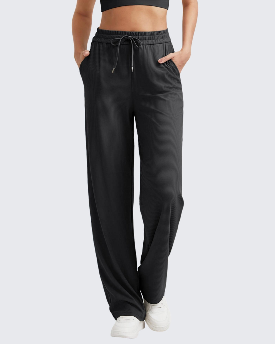 G4Free - Ribbed High-Rise Drawstring Casual Pants -GF24J301AA-S-GF24J302AA-S-GF24J303AA-S-GF24J301AB-M-GF24J302AB-M