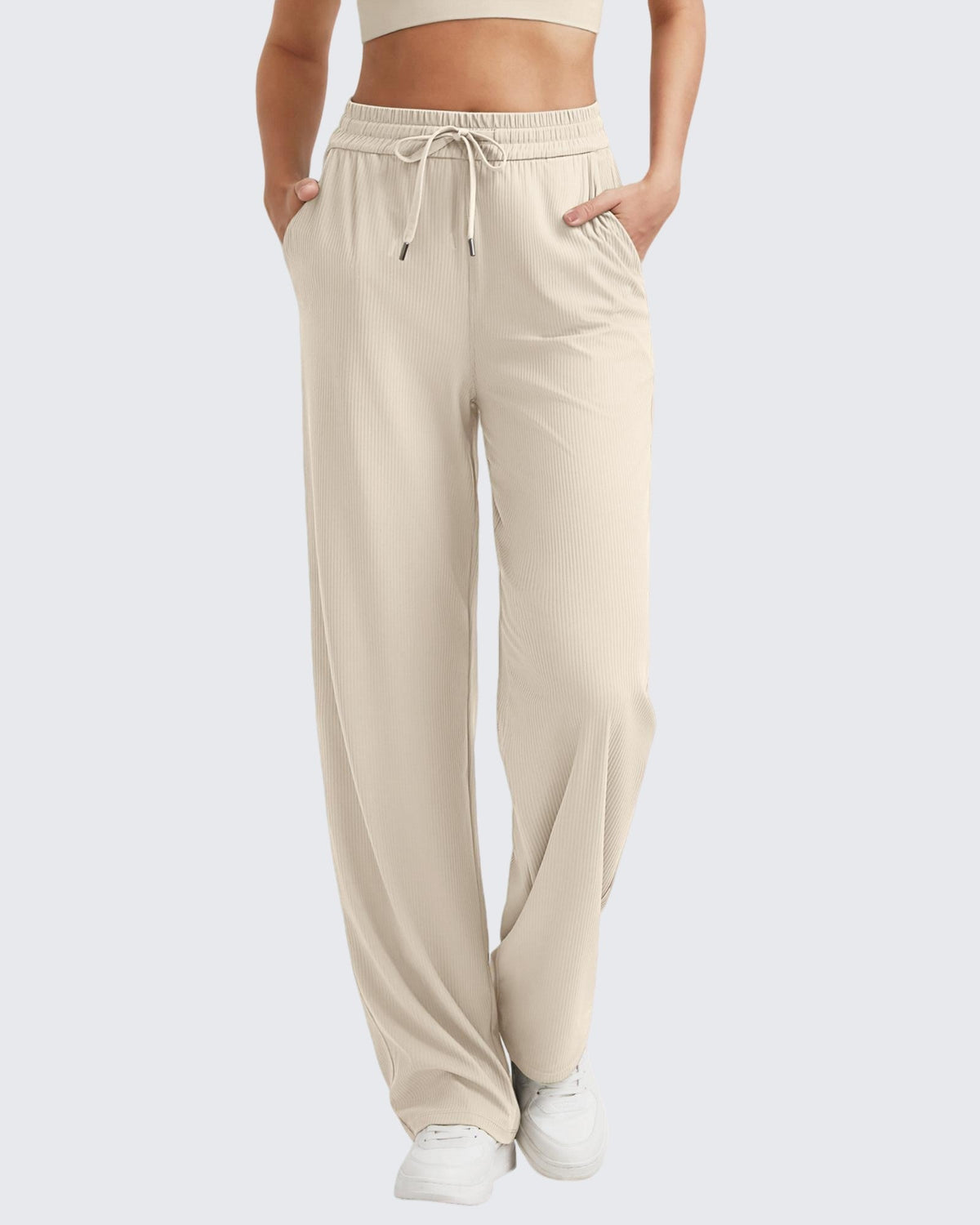 G4Free - Ribbed High-Rise Drawstring Casual Pants -GF24J301AA-S-GF24J302AA-S-GF24J303AA-S-GF24J301AB-M-GF24J302AB-M