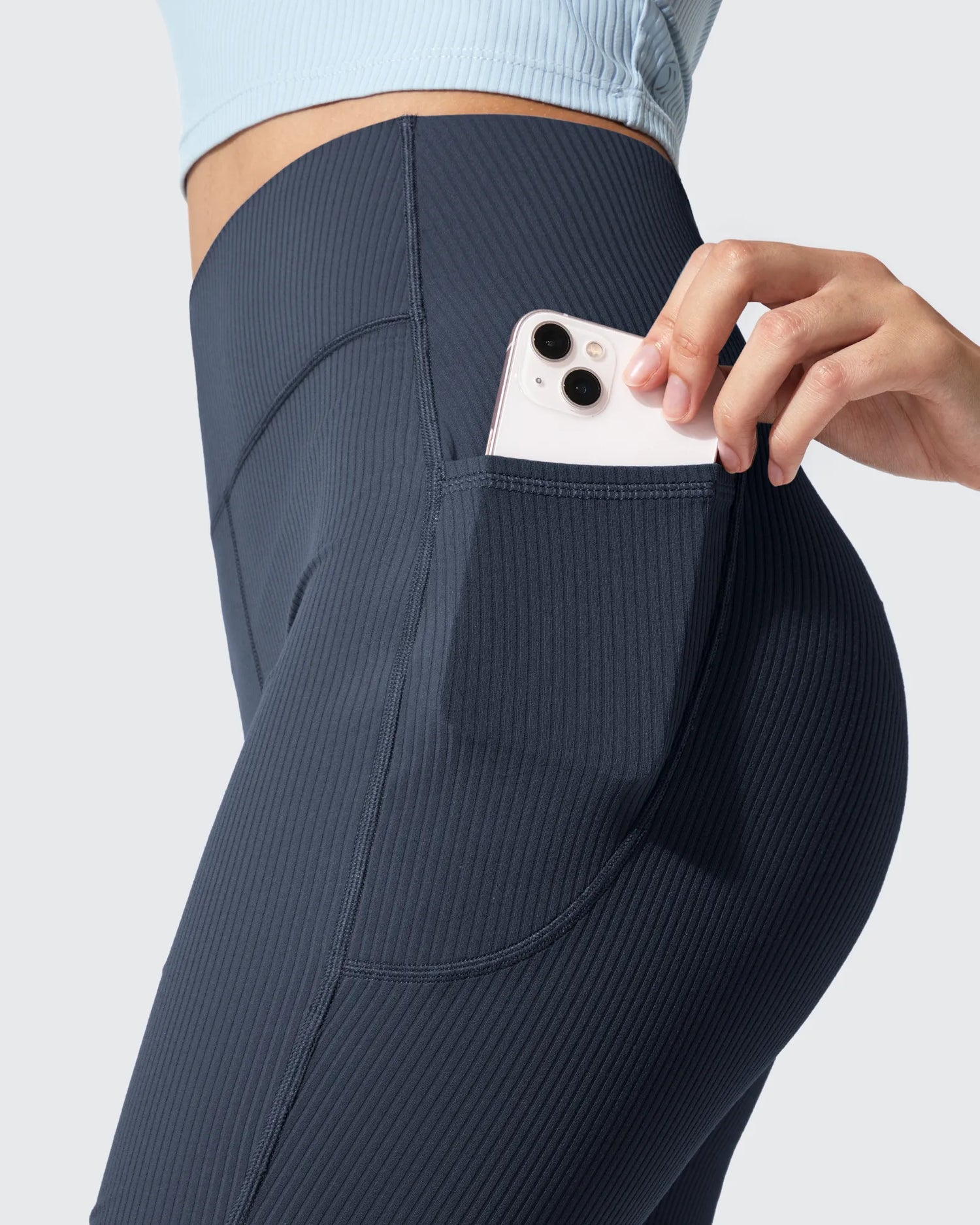 G4Free - Ribbed High Waisted Pockets Bootcut Leggings -GF25A568AA-S-GF25A569AA-S-GF25A570AA-S-GF25A568AB-M-GF25A569AB-M