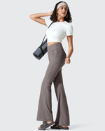 G4Free - Ribbed High Waisted Pockets Bootcut Leggings -GF25A568AA-S-GF25A569AA-S-GF25A570AA-S-GF25A568AB-M-GF25A569AB-M