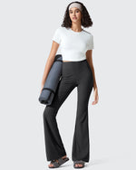 G4Free - Ribbed High Waisted Pockets Bootcut Leggings -GF25A568AA-S-GF25A569AA-S-GF25A570AA-S-GF25A568AB-M-GF25A569AB-M