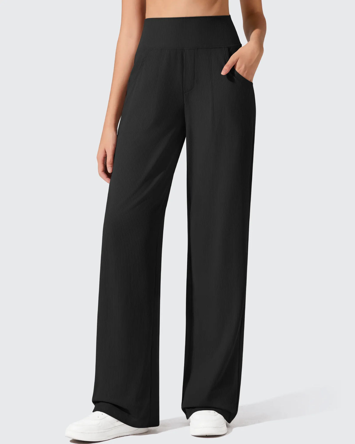 G4Free - Ribbed Knit High Waist Wide Leg Yoga Pants -GF25J650AA-S-GF25J651AA-S-GF25J652AA-S-GF25J650AB-M-GF25J651AB-M