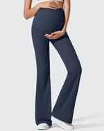 G4Free - Ribbed Maternity Flare Yoga Pants with Pockets -GF25AY587AA-S-GF25AY588AA-S-GF25AY589AA-S-GF25AY587AB-M-GF25AY588AB-M