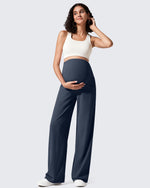 G4Free - Ribbed Maternity Wide Leg Casual Yoga Pants -GF25JY537AF-XS-GF25JY538AF-XS-GF25JY539AF-XS-GF25JY537AA-S-GF25JY538AA-S