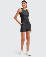 G4Free - Ribbed Mid-Rise Drawstring Shorts -GF25E318AA-S-GF25E318AB-M-GF25E318AC-L-GF25E318AD-XL-GF25E318AE-XXL