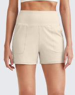 G4Free - Ribbed Mid-Rise Seamless Work Shorts -GF25E314AA-S