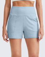 G4Free - Ribbed Mid-Rise Seamless Work Shorts -GF25E314AA-S