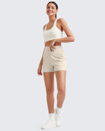 G4Free - Ribbed Mid-Rise Seamless Work Shorts -GF25E314AA-S-GF25E314AB-M-GF25E314AC-L-GF25E314AD-XL-GF25E314AE-XXL