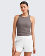 G4Free - Ribbed Slim Racerback Athletic Tanks -GF25B327AA-S
