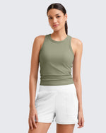 G4Free - Ribbed Slim Racerback Athletic Tanks -GF25B327AA-S