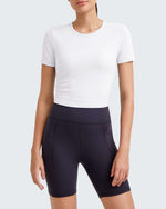 G4Free - Ribbed Slim Workout Crop Short Sleeve -GF25K320CA-S
