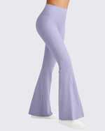 G4Free - Ribbed Tummy Control Flare Yoga Pants -GF25A407AA-S