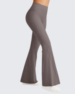 G4Free - Ribbed Tummy Control Flare Yoga Pants -GF25A407AA-S