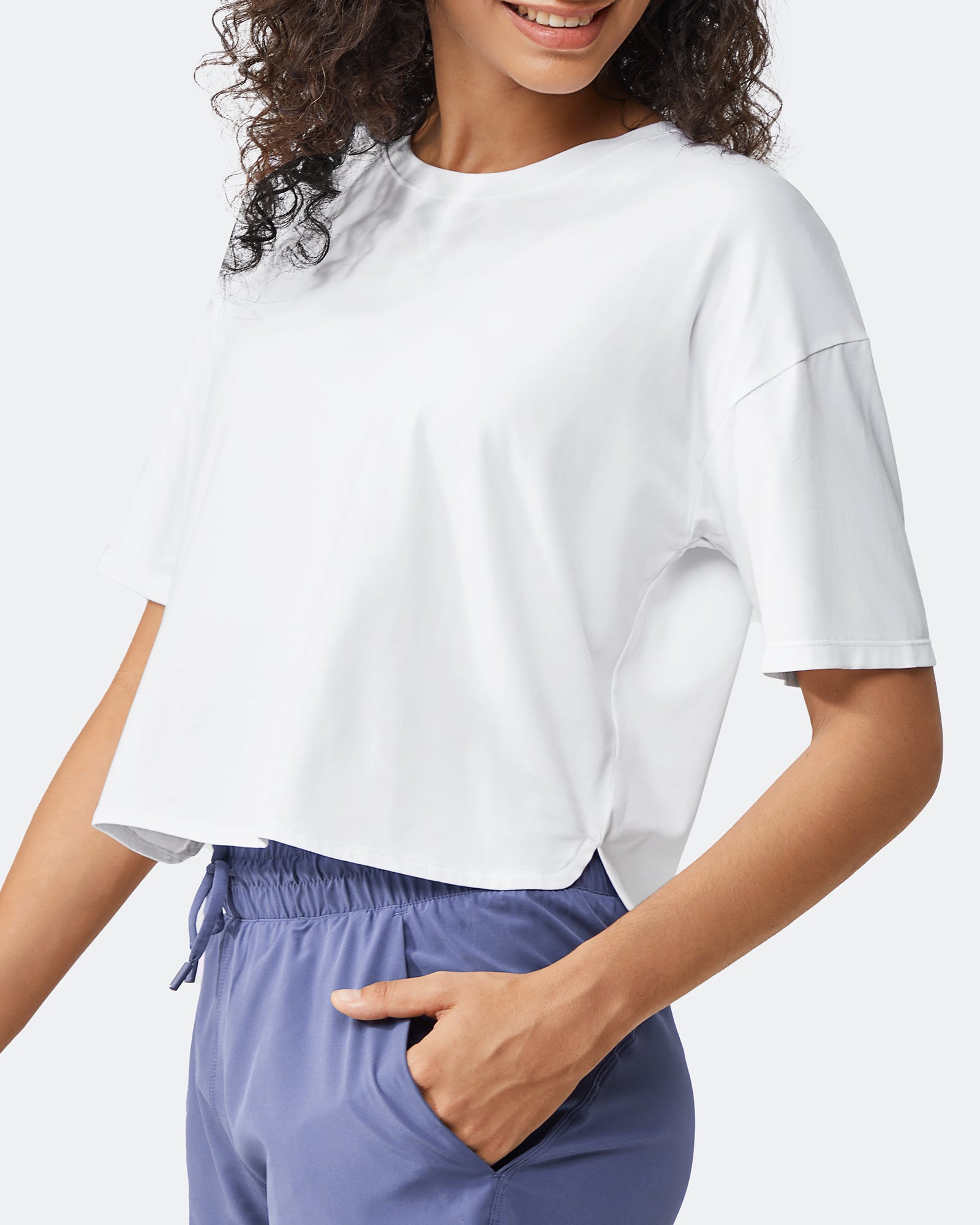 G4Free - Scoop Neck Short Sleeve Workout Crop Tops -GF24B199BA-S-GF24B199BB-M-GF24B199BC-L-GF24B199BD-XL-GF24B199BE-XXL