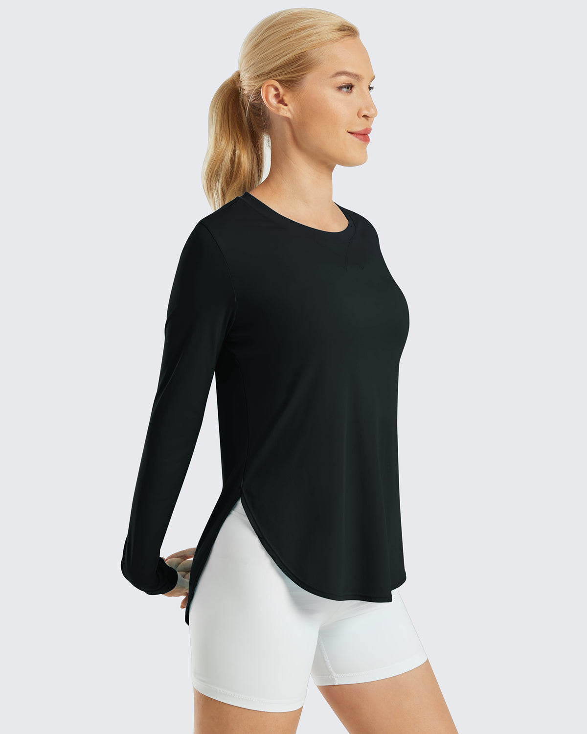 G4Free - Scoop Neck UV Sun Workout Long Sleeve -GF21B003BA-S