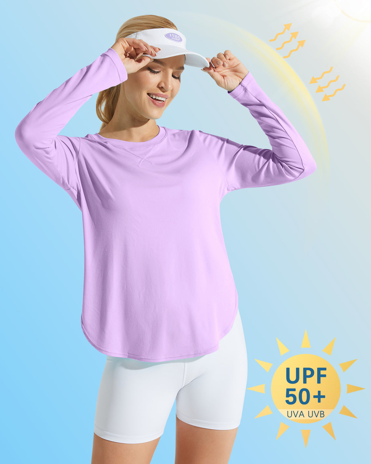 G4Free - Scoop Neck UV Sun Workout Long Sleeve -GF21B003BA-S