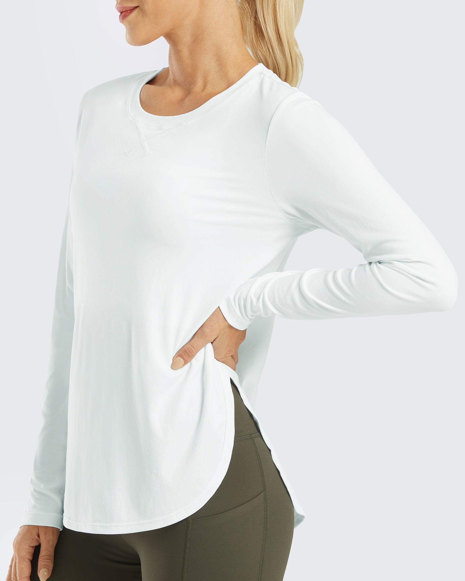 G4Free - Scoop Neck UV Sun Workout Long Sleeve -GF21B003BA-S-GF21B003BB-M-GF21B003BC-L-GF21B003BD-XL-GF21B003BE-XXL